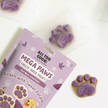 All Too Good  Mega Paws Freeze-Dried Treats Chic w/Sweet Potato 54g